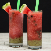 Watermelon and Kiwi Vodka Smoothie with Boba | Tastemade
