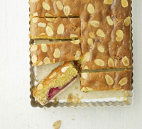 Raspberry bakewell slice recipe | BBC Good Food