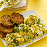 Cheesy Cast-Iron Skillet Scrambled Eggs Recipe | MyRecipes