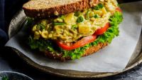 Oyster Mushroom Curry Salad Sandwich - Pick Up Limes