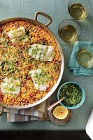 Skillet Orzo with Fish and Herbs Recipe | Southern Living