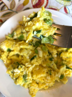 Scrambled Eggs With Green Onions – Melanie Cooks