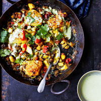 Indian-spiced potatoes with chicken thighs | Jamie Oliver recipes
