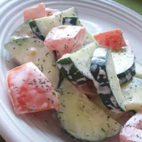 Cucumber and Tomato Salad with Mayo Recipe | Allrecipes