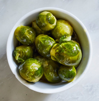 Bar Snack Brussels Sprouts Steeped in Olive Oil and Fish Sauce ...