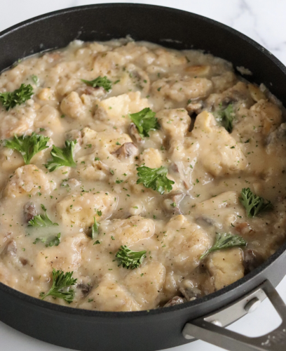 Creamy Garlic Tofu and Mushrooms – Six Vegan Sisters