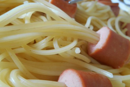 Recette de Spaghetti aux saucisses Knacki
