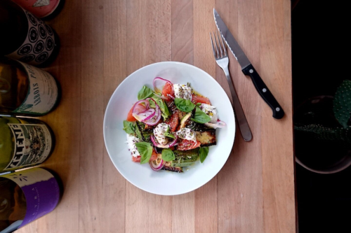 Recette salade de courgettes brûlées - Ake Table et Vin, - Fooding ®