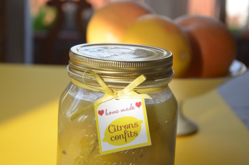 Cadeaux gourmands : citrons confits & étiquettes à télécharger