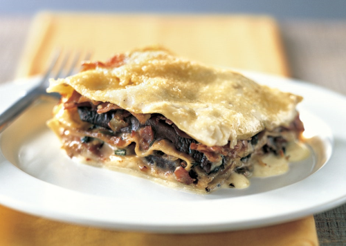 Roasted Portobello and Prosciutto Lasagna Recipe | Bon Appétit
