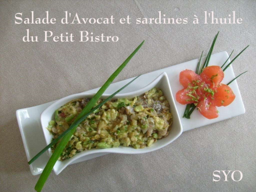 Salade d'avocat aux sardines du petit bistro de mamigoz - Recette ...