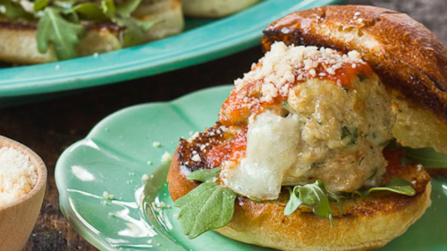 Recipe: Cheesy Chicken & Mozzarella Meatball Sliders | Kitchn